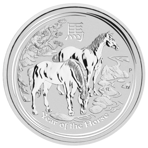 2014 1/2 oz Australian Lunar Horse Silver Coin