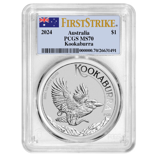 2024 PCGS MS-70 1 oz Australian Silver Kookaburra Coin