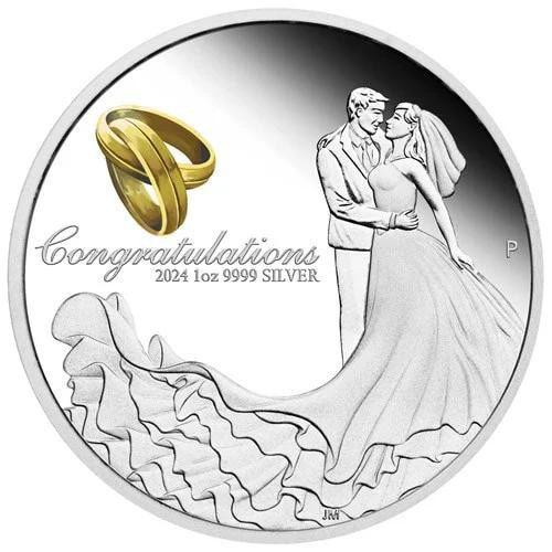 2024 1 oz Wedding Proof Silver Coin