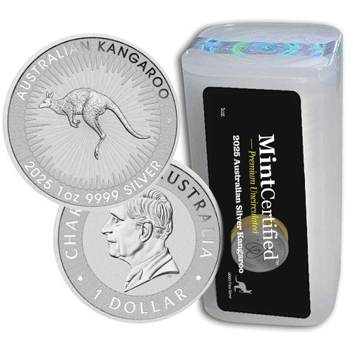 2025 1 oz Australian Silver Kangaroo MintCertified™ Premium Uncirculated | Sealed Tube