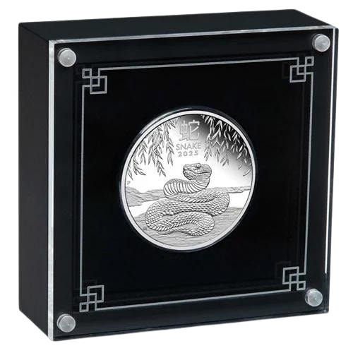 2025 1 oz Year of the Snake Silver Proof Coin - Lunar Series III - with Box and COA