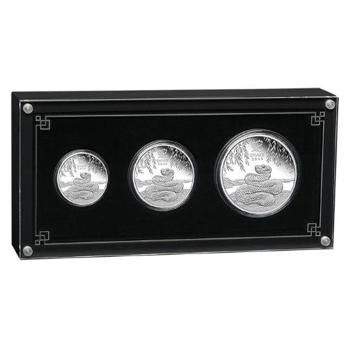 2025 Australian Lunar Series III Year of the Snake Proof Silver 3-Coin Set