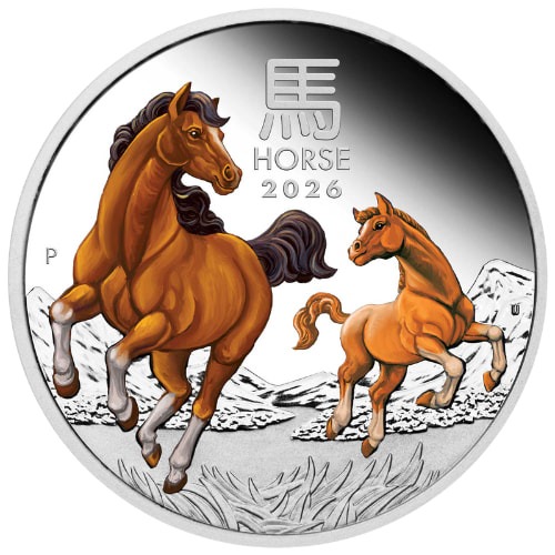 2026 1 oz Year of the Horse Colorized Proof Silver Coin - Lunar Series III
