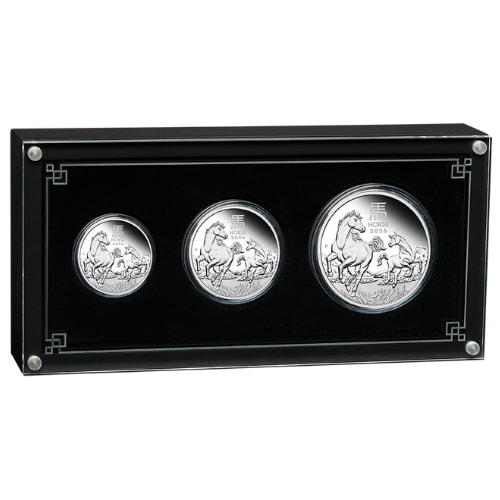 2026 Australian Lunar Series III Year of the Horse Proof Silver 3-Coin Set