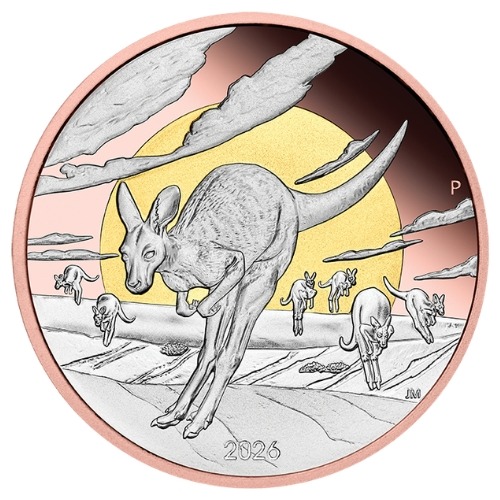 2026 5 oz Wonders of Australia Double Gilded Proof Silver Coin with Box and COA
