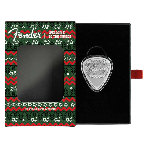 2025 10 Gram Sterling Silver Fender Holiday Guitar Pick
