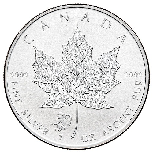 2016 1 oz Canadian Silver Maple Leaf Coin - Monkey Privy Mark