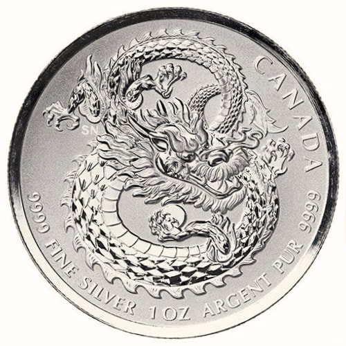 2017 1 oz Lucky Dragon High Relief Silver Coin