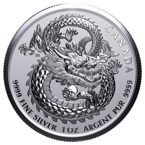 2020 1 oz Lucky Dragon High Relief Silver Coin
