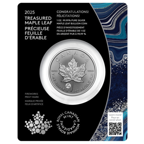 2025 1 oz Canadian Silver Maple Leaf Coin - Congratulations Privy Mark