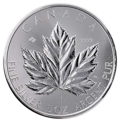 2026 5 oz Canadian Silver Grand Maple Leaf Coin BU