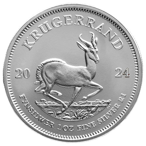 2024 1 oz South African Silver Krugerrand Coin BU