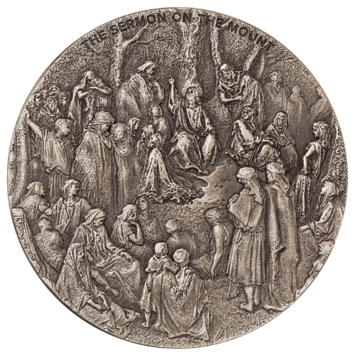 2023 2 oz The Sermon on the Mount Antique Silver Coin - Biblical Series