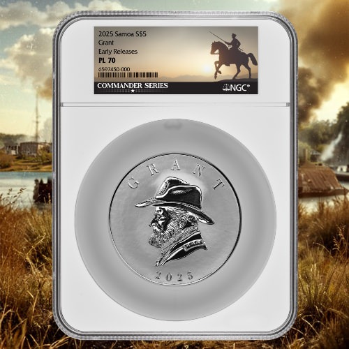 2025 NGC PL-70 Early Releases 5 oz Grant Silver Coin - Commander Series