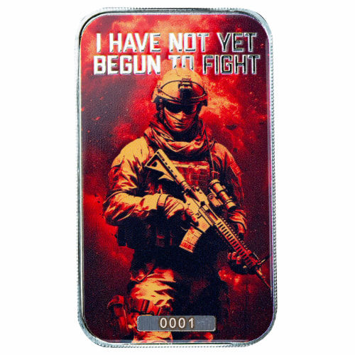 1 oz "I Have Not Yet Begun to Fight" Patriotic Colorized Silver Bar - Limited Edition