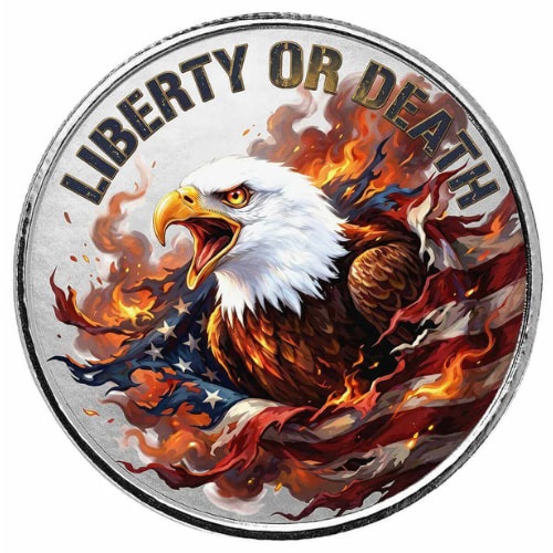 1 oz Liberty Or Death Colorized Silver Round