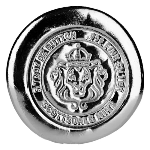 5 oz Scottsdale Lion Silver Button