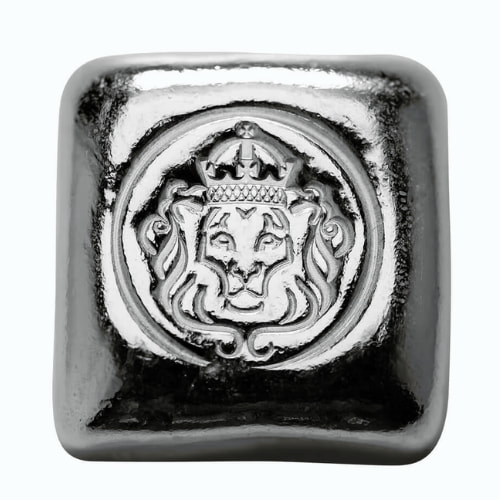 1 oz Scottsdale Lion Cast Silver Bar