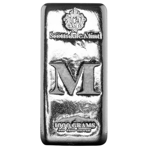 1 Kilo Scottsdale Mint M Cast Silver Bar - Imperium Collection
