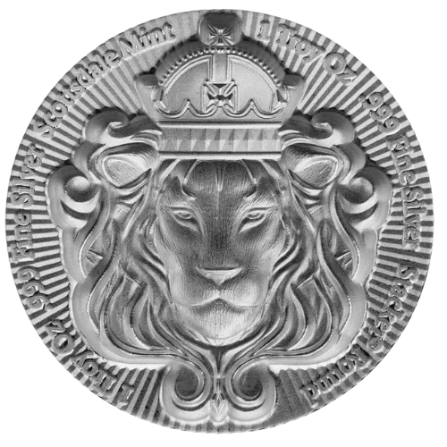 100グラム シルバーラウンド ×1個 - スコッツデールスタッカー®　ライオン Buy 1 oz Scottsdale Lion Silver Stacker Round | SD Bullion