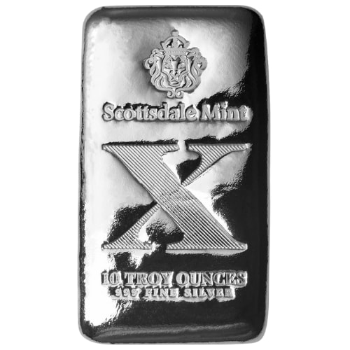 10 oz Scottsdale Mint X Cast Silver Bar - Imperium Collection