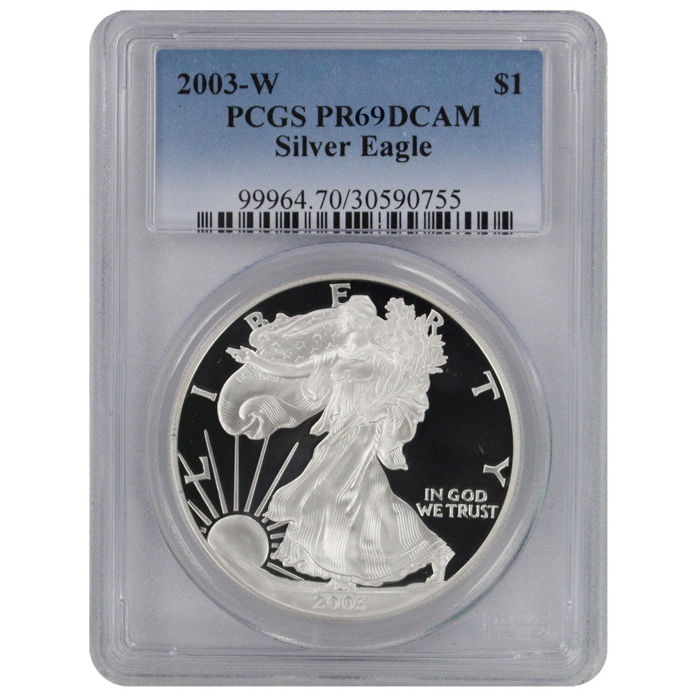 2003 PCGS PR-69 1 oz American Silver Eagle Proof Coin