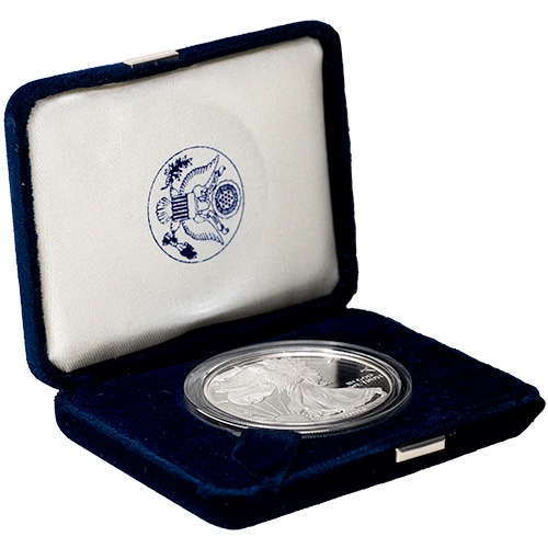 Buy 2004-W 1 oz American Silver Eagle Proof Coin w/Box & COA | SD