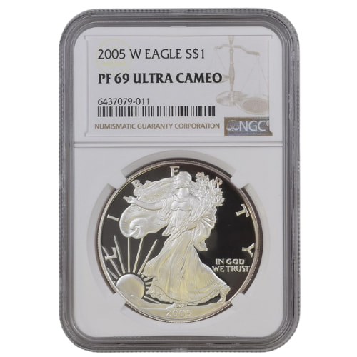 2005-W NGC PF-69 1 oz American Silver Eagle Proof Coin