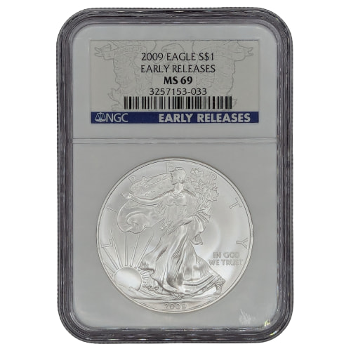 2009 NGC MS-69 Early Releases 1 oz American Silver Eagle Coin