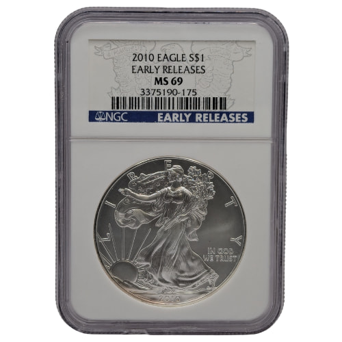 2010 NGC MS-69 Early Releases 1 oz American Silver Eagle Coin