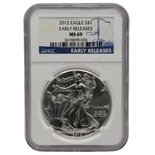2012 NGC MS-69 Early Releases 1 oz American Silver Eagle Coin