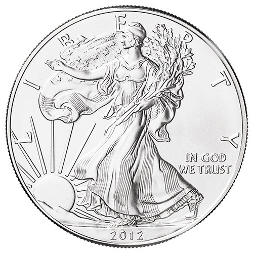 2012-W 1 oz American Silver Eagle Burnished Coin with Box and COA