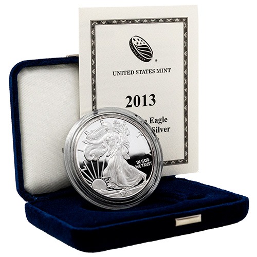 2013-W 1 oz American Silver Eagle Proof Coin w/Box & COA