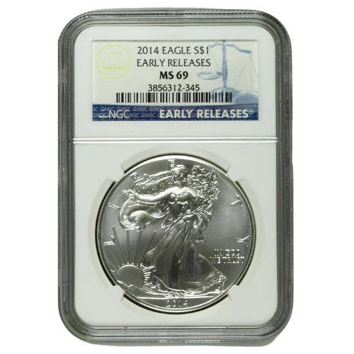 2014 NGC MS-69 Early Releases 1 oz American Silver Eagle Coin