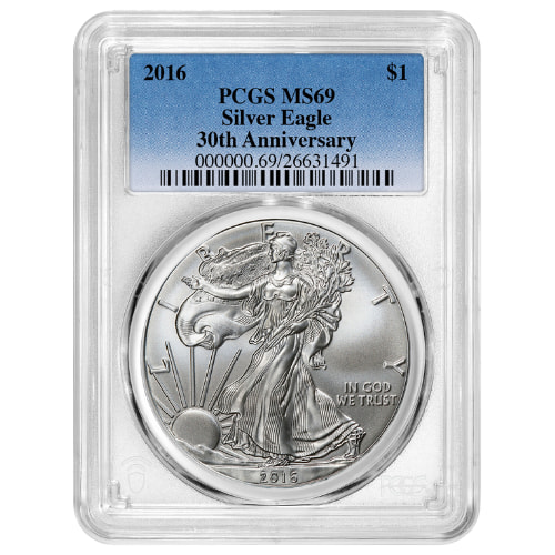 2016 PCGS MS-69 1 oz American Silver Eagle Coin