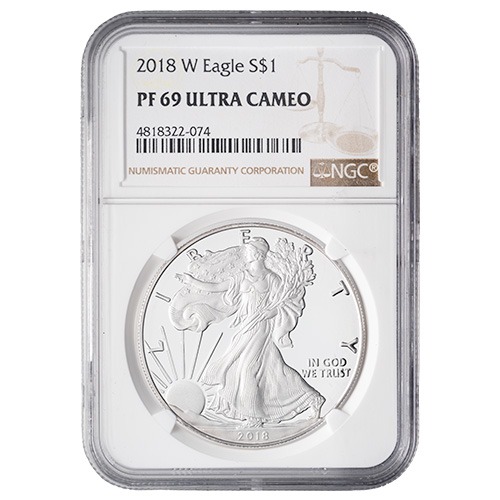 2018 NGC PF-69 1 oz American Silver Eagle Proof Coin