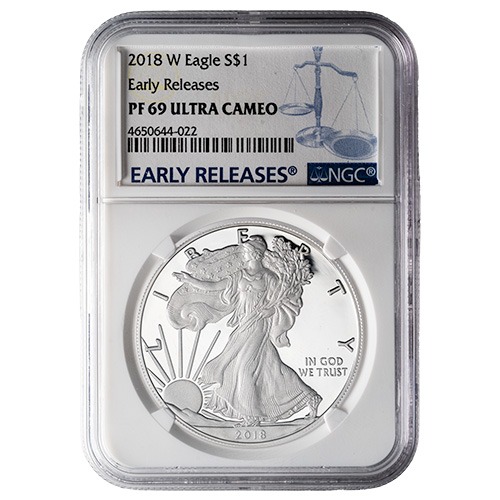 2018-W NGC PF-69 Early Releases 1 oz American Silver Eagle Proof Coin