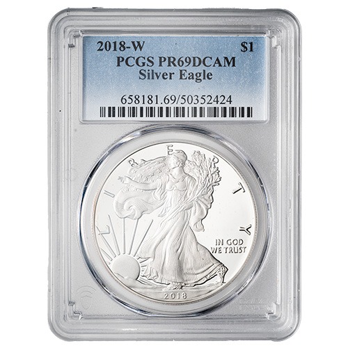 2018-W PCGS PR-69 1 oz American Silver Eagle Proof Coin