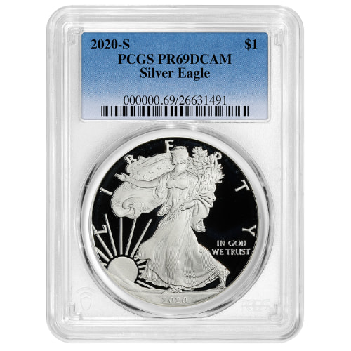 2020-S PCGS PR-69 1 oz American Silver Eagle Proof Coin
