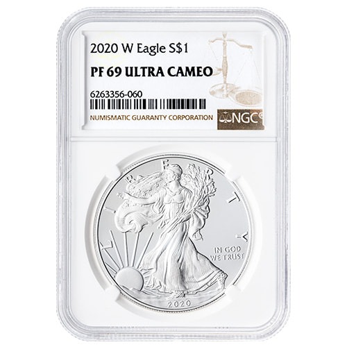 2020-W NGC PF-69 1 oz American Silver Eagle Proof Coin