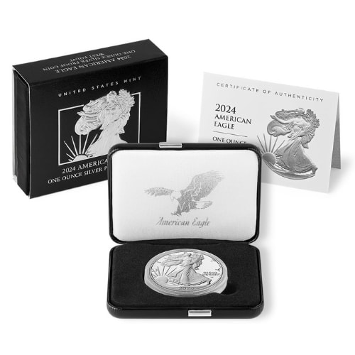2024-W 1 oz American Silver Eagle Proof Coin w/Box & COA