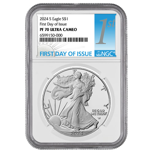 2024-S NGC PF-70 First Day of Issue 1 oz American Silver Eagle Proof Coin