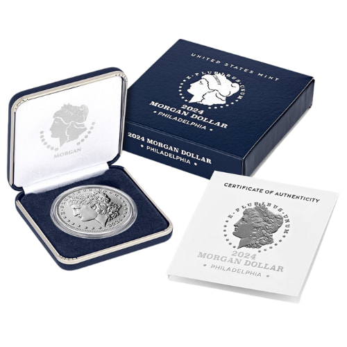 2024 Morgan Dollar Silver Coin with Box & COA