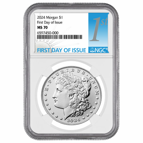 2024 NGC MS-70 First Day of Issue Morgan Dollar Silver Coin