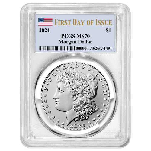 2024 PCGS MS-70 First Day of Issue Morgan Dollar Silver Coin