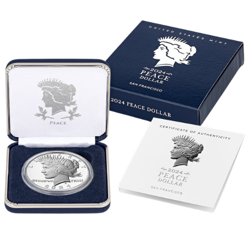 2024-S Peace Dollar Proof Silver Coin with Box & COA