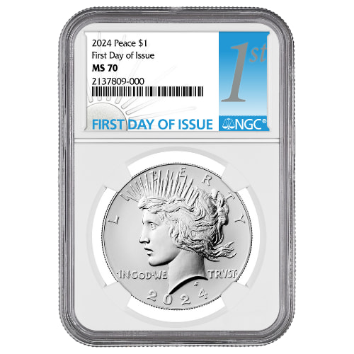 2024 NGC MS-70 First Day of Issue Peace Dollar Silver Coin