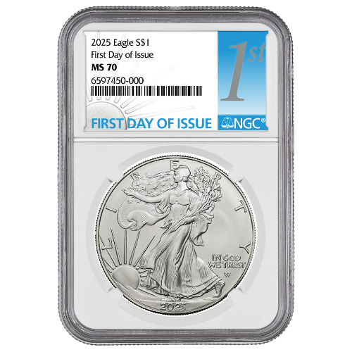 2025 NGC MS-70 First Day of Issue 1 oz American Silver Eagle Coin
