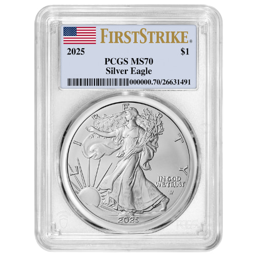 2025 PCGS MS-70 First Strike 1 oz American Silver Eagle Coin
