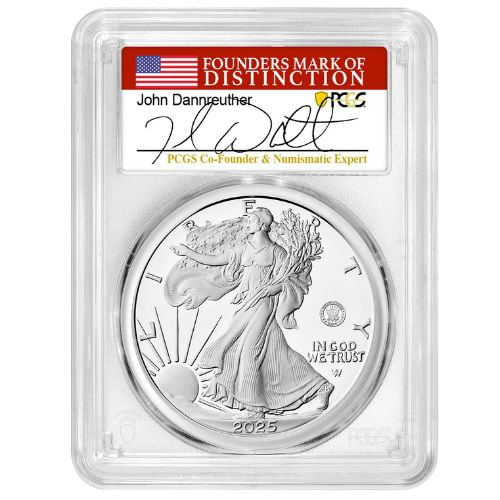 2025-S PCGS PR-70 Advanced Releases US Navy Privy 1 oz American Silver Eagle Proof Coin - John Dannreuther Label